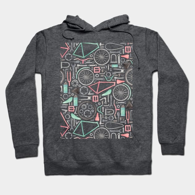 Cycling, Bike Parts Hoodie by Elena_ONeill